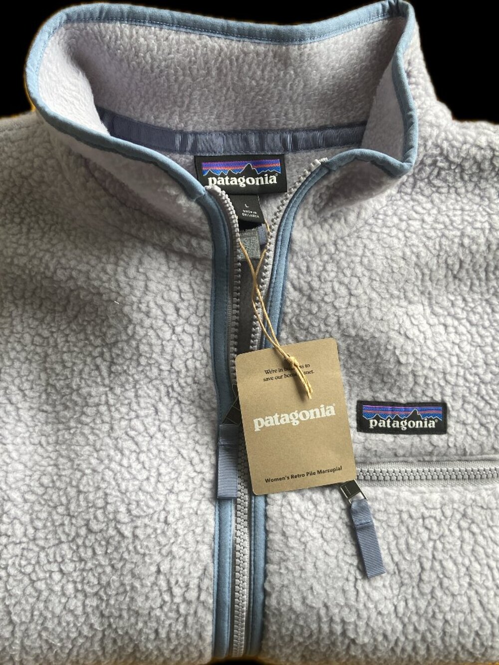 Patagonia W's Retro Pile Marsupial Permafrost Purple- Women' L NWT - Picture 5 of 8